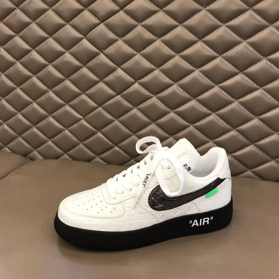 Men's shoes 💰p440 "*OUIS *UITTO*" x OFF-WHITE x Nike tripartite collaboration! Trendy and cool men's casual sports shoes with unrivaled color matching. The design idea basically continues the style of THE TEN. The Swoosh line and tongue label have a very familiar visual effect and are both fashionable and trendy! A must-have for fashionistas! The effect on your feet is absolutely stunning! (The original drawer packaging accessories are complete) Code number 38-45